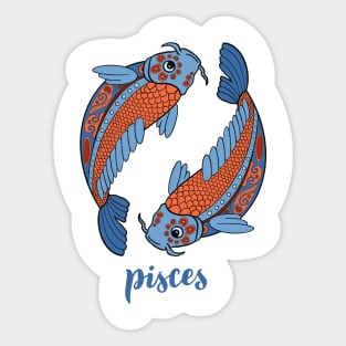 Pisces zodiac digital illustration Sticker